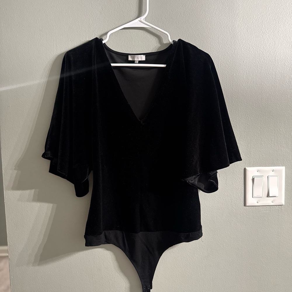 1. State Black V-Neck Bodysuit
